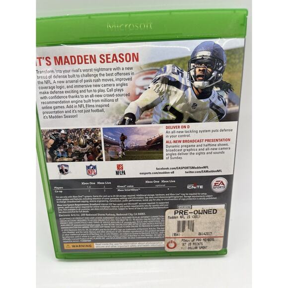 (Microsoft Xbox One, 2014) Madden NFL 15 EA Sports - CIB - TESTED - Picture 5 of 7
